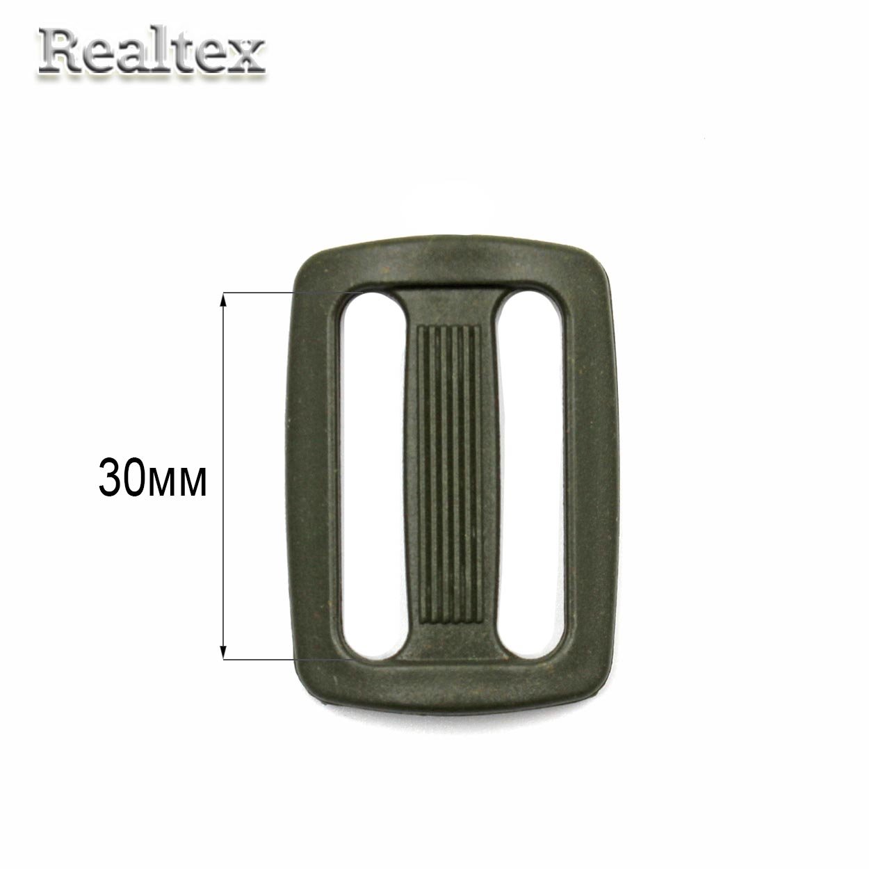 Пряжка двухщелевая 30мм ДЩ цв.хаки