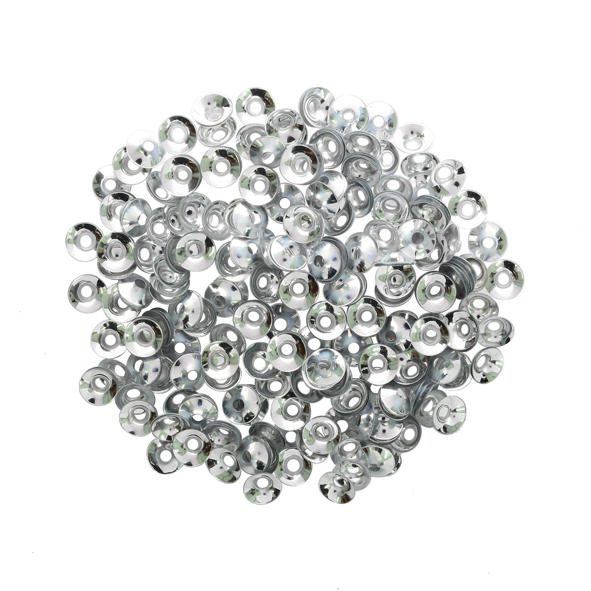 Пайетки "Астра" (10гр) "объёмные 30" 6мм цв.001 серебро