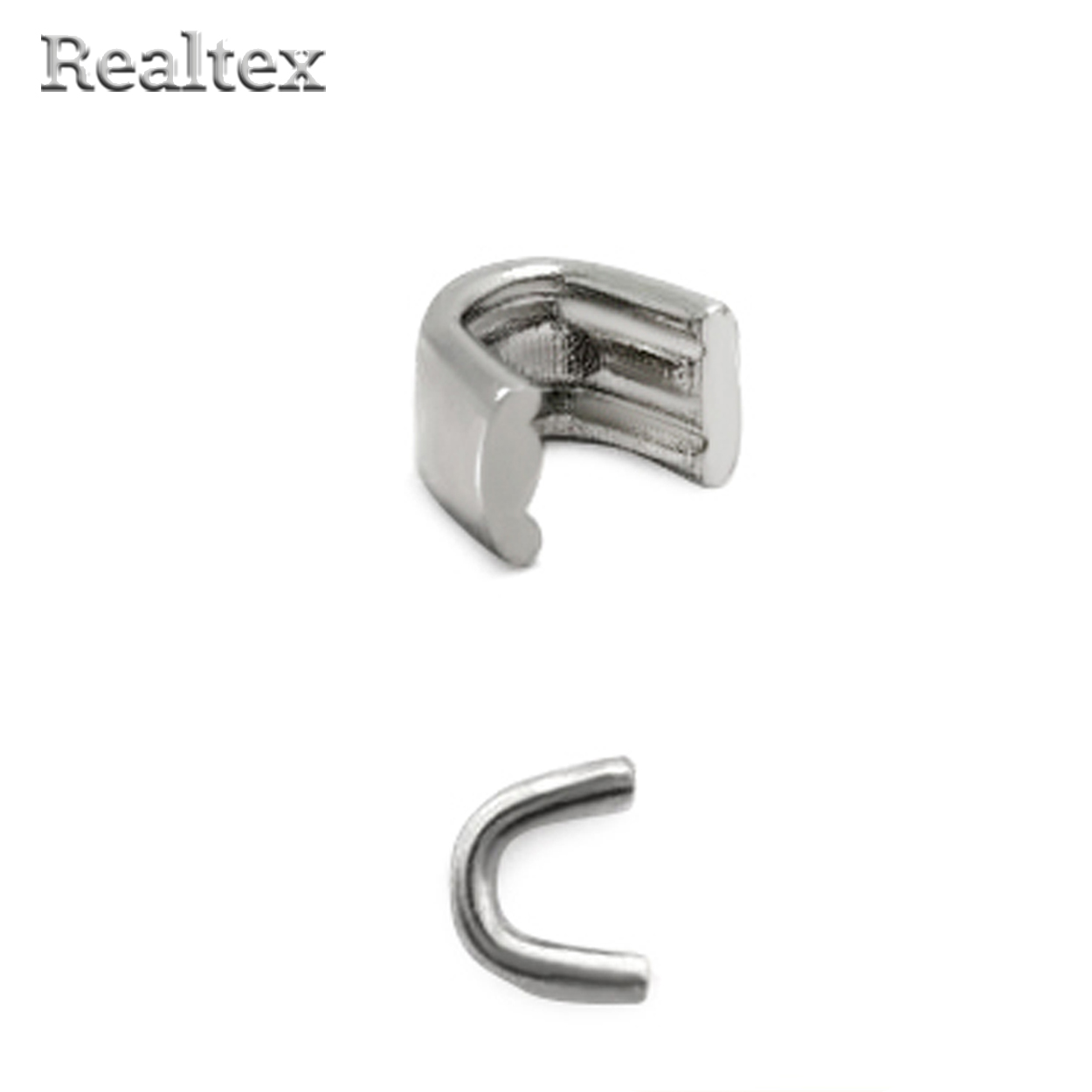 Ограничитель Realtex верхний для молний металл. Т.8 (200шт) цв.никель 