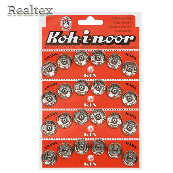 Кнопка пришивная Koh-i-noor №7 цв.никель 