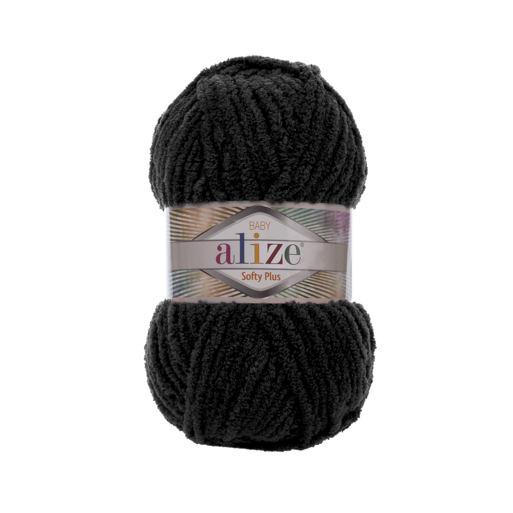 Пряжа Alize "Softy Plus" (100гр) цв.черный 60