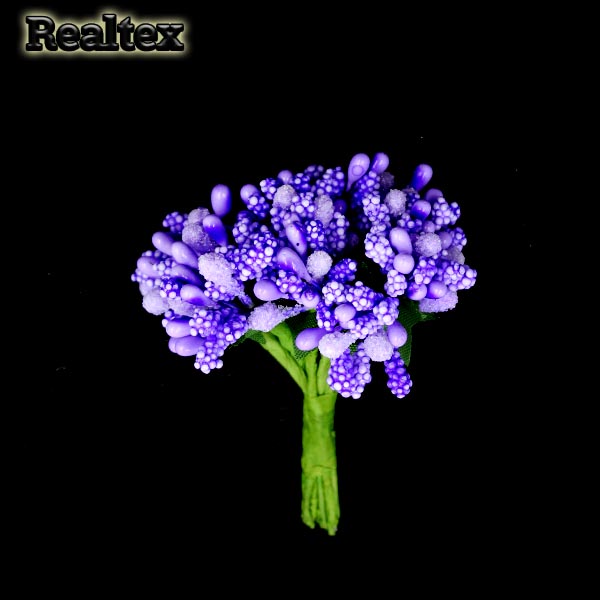 Тычинки Realtex F "Букетик" (2букетика*12шт) цв.сиреневый
