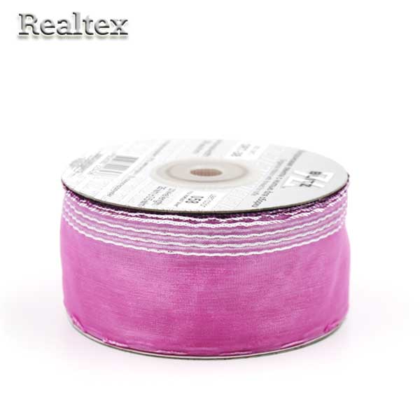 Лента капроновая 40мм ORT-38 "Blitz" цв.058 сиреневый/серебро