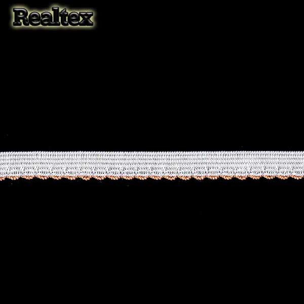  Резинка бельевая  Realtex 10мм 9112-010 (фестон) цв.белый/персиковый