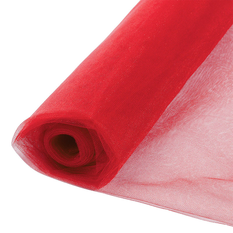 Фатин K.TRM шир.300см блестящий средней жёсткости (5м) цв.53 красный