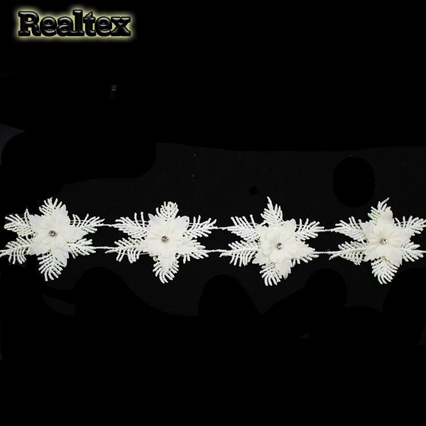 Кружево Realtex объемное 3D 60мм TJ-D318 Realtex цв.молочный