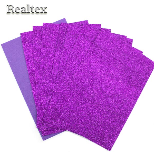 Фетр глиттерный RS 1мм (10шт) цв.07 фиолетовый