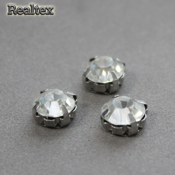 Стразы пришивные стекло в оправе Реалтекс SS-18 3,5мм (1440шт) цв.Crystal 