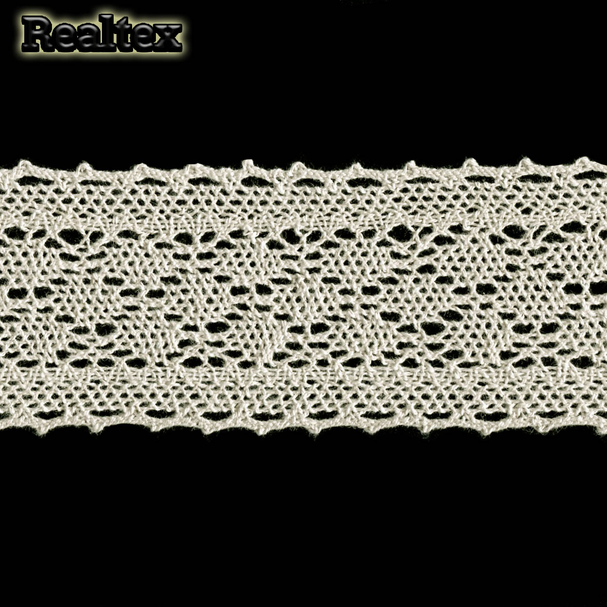 Тесьма вязаная матовая нить 60мм TBY 3014 (10м) цв.F307 лен