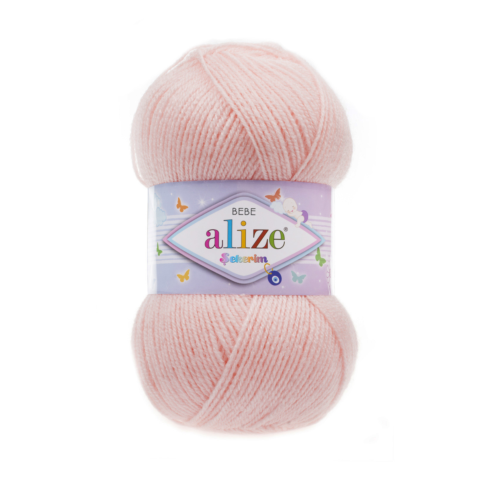 Пряжа Alize "Sekerim Bebe" (100гр) цв.517 св.персиковый