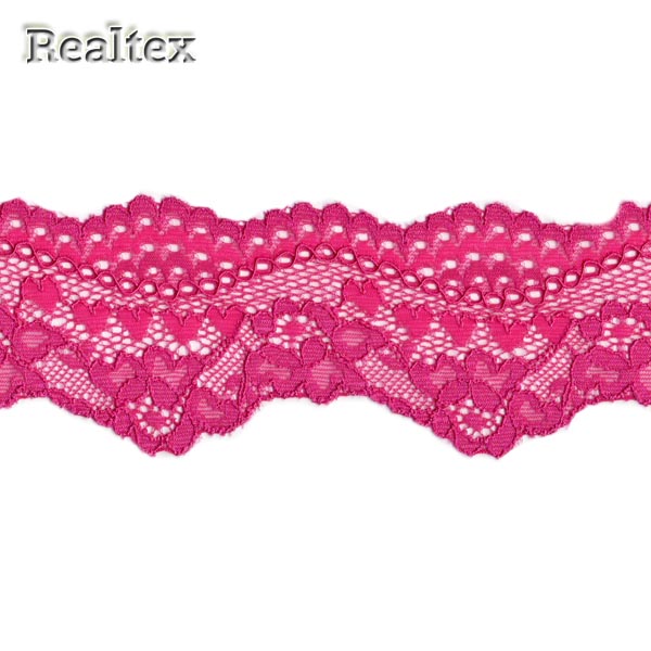 Кружево стрейч  60мм 6732 цв.яр.розовый