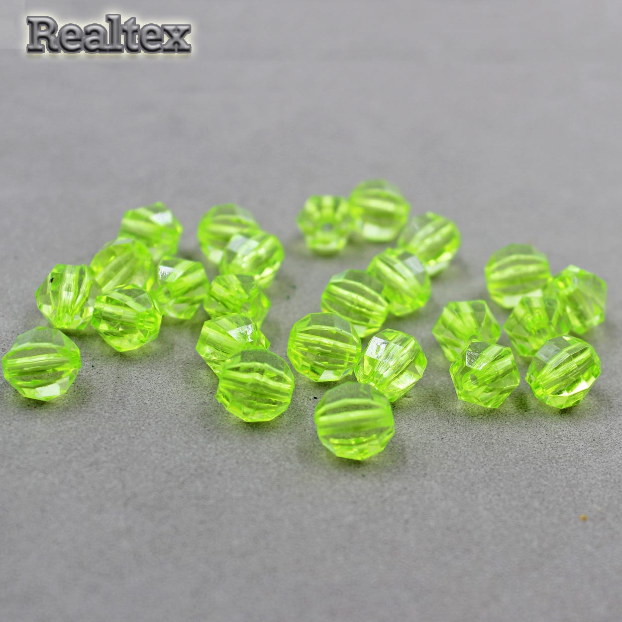 Бусины акриловые 3244 10мм (100гр) цв.36 неон салат