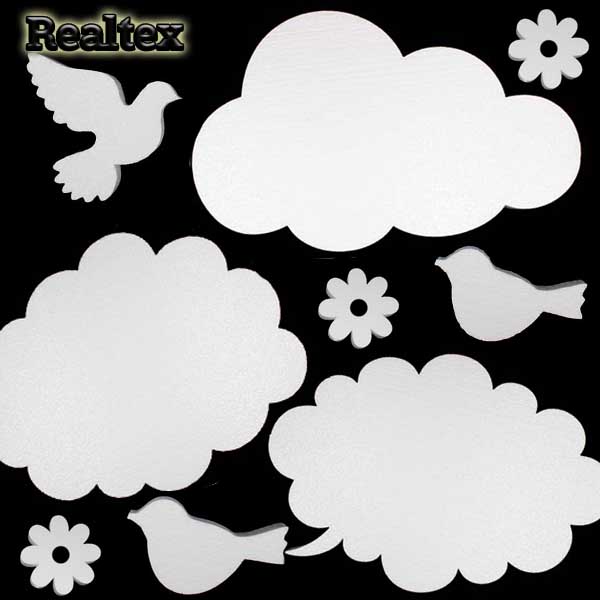 Заготовка для декорирования Набор фигурок Облака №1 45см (пенопласт пористый) 