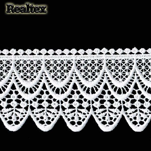 Кружево Realtex гипюр  70мм 4G4153 цв.белый