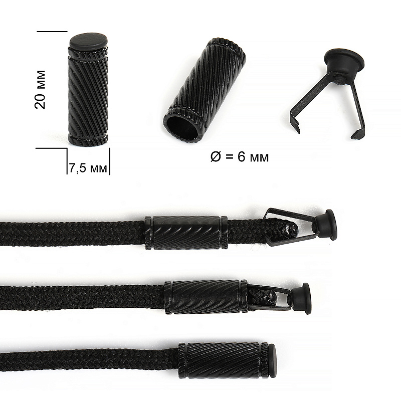 Наконечник металлический OR.0305-5375 (10шт) цв.матовый чёрный  