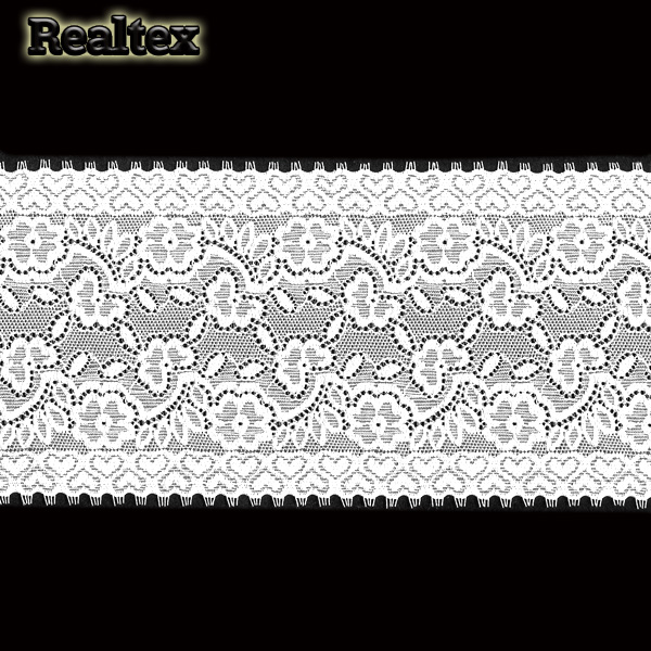 Кружево стрейч Realtex 110мм 86109 цв.белый