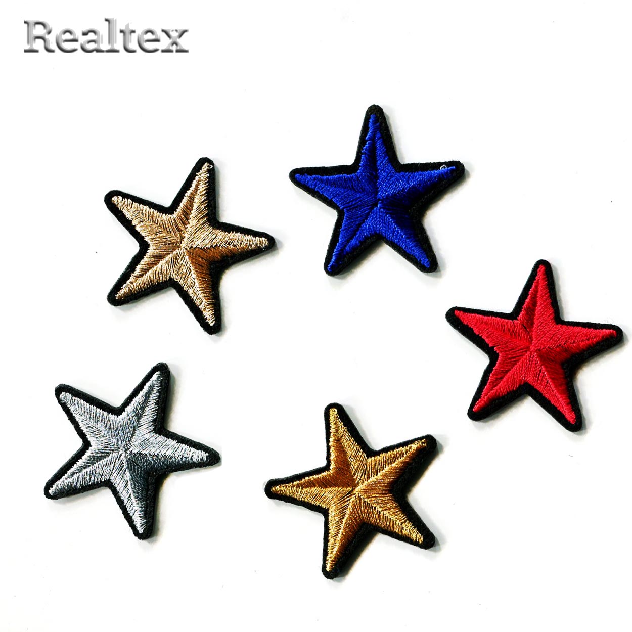  Термоаппликации Realtex S-1472 "Звезда" цв.ассорти