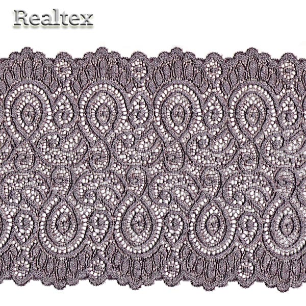 Кружево стрейч 180мм TBY L1351 цв.1645 шиншилла
