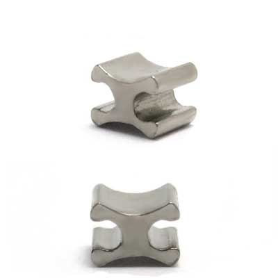 Ограничитель нижний для молний металл. Т.4 ГОМН (100шт) цв.никель 