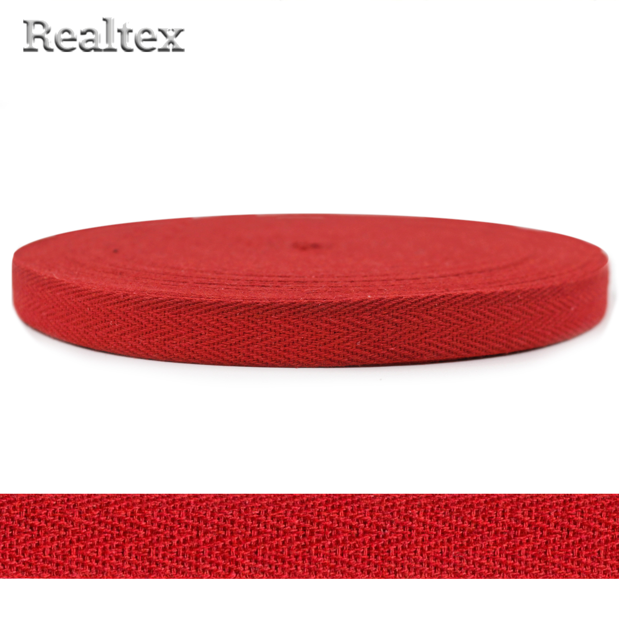 Тесьма киперная 15мм Realtex (50м) цв.16 красный