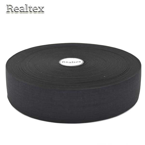 Резинка вязаная Realtex  50мм (40м) цв.черный 