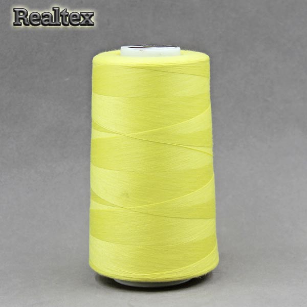 Нитки "Realtex" 40/2 (5000ярд) цв.380 ярко-жёлтый 