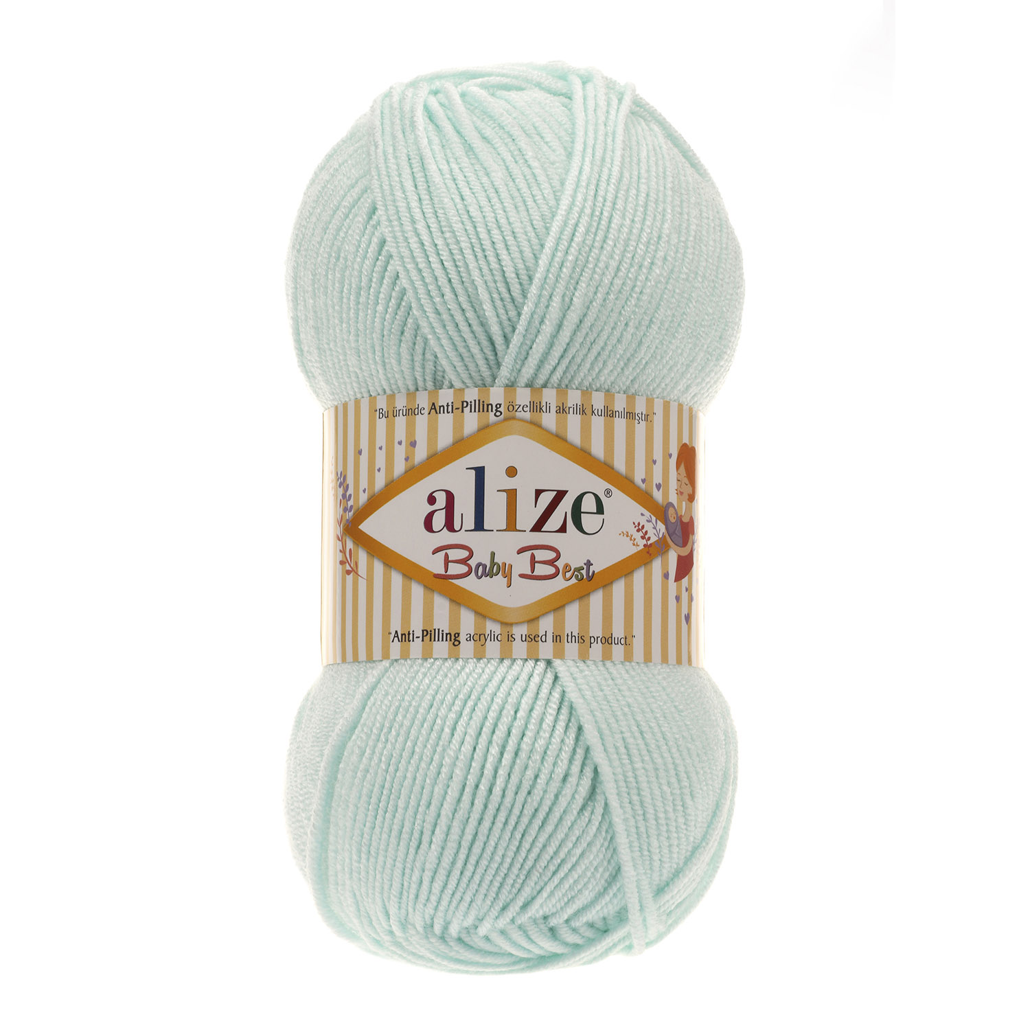 Пряжа Alize "Baby Best" (100гр) цв.514 мята