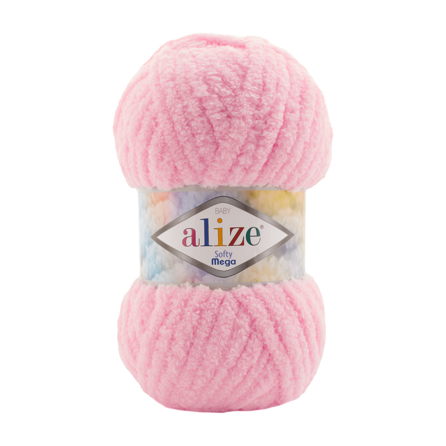 Пряжа Alize "Softy Mega" (100гр) цв.185 светло-розовый