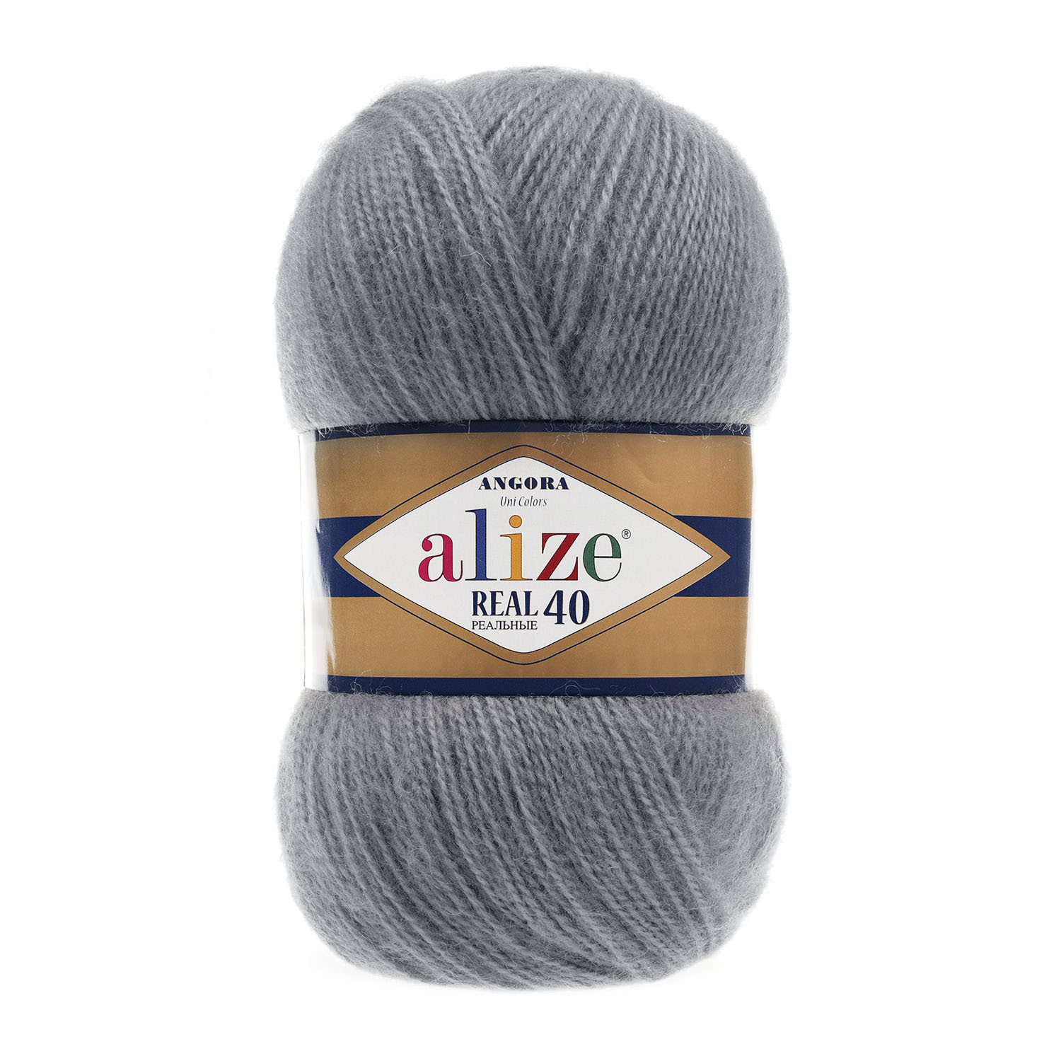 Пряжа "Angora Real 40" (100гр) цв.087 средне серый