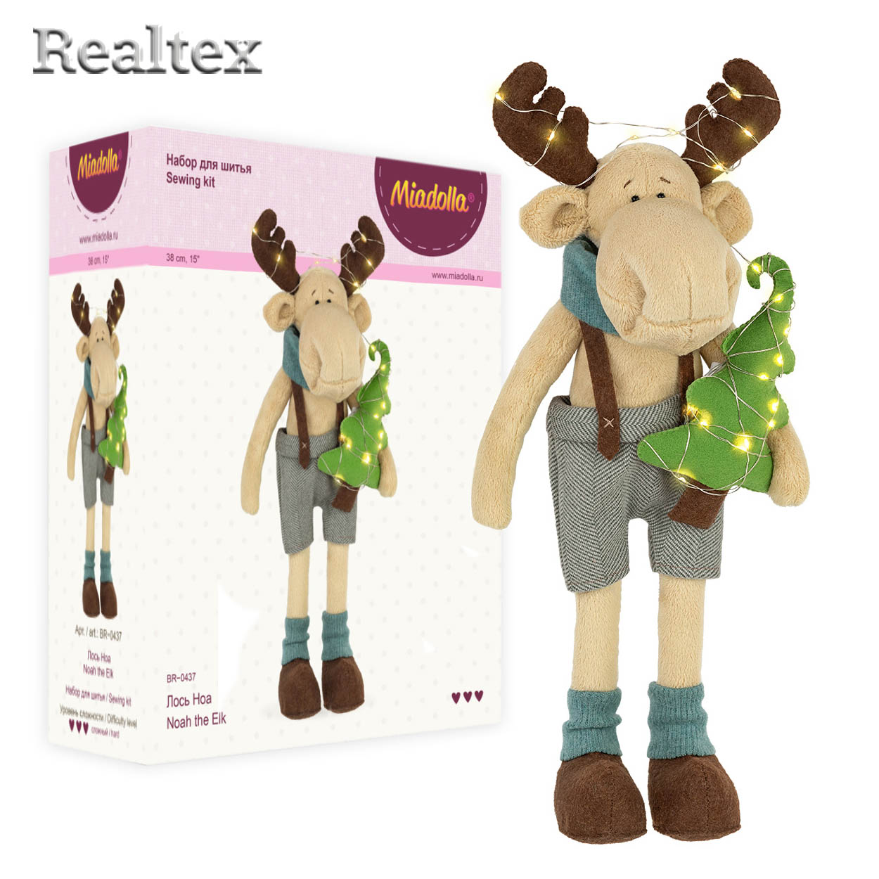 Набор для изготовления игрушки BR-0437 Лось Ноа "Miadolla"