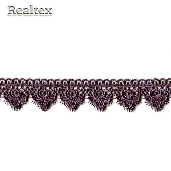 Кружево  гипюр  Realtex  30мм LF-6668 цв.04 брусничный