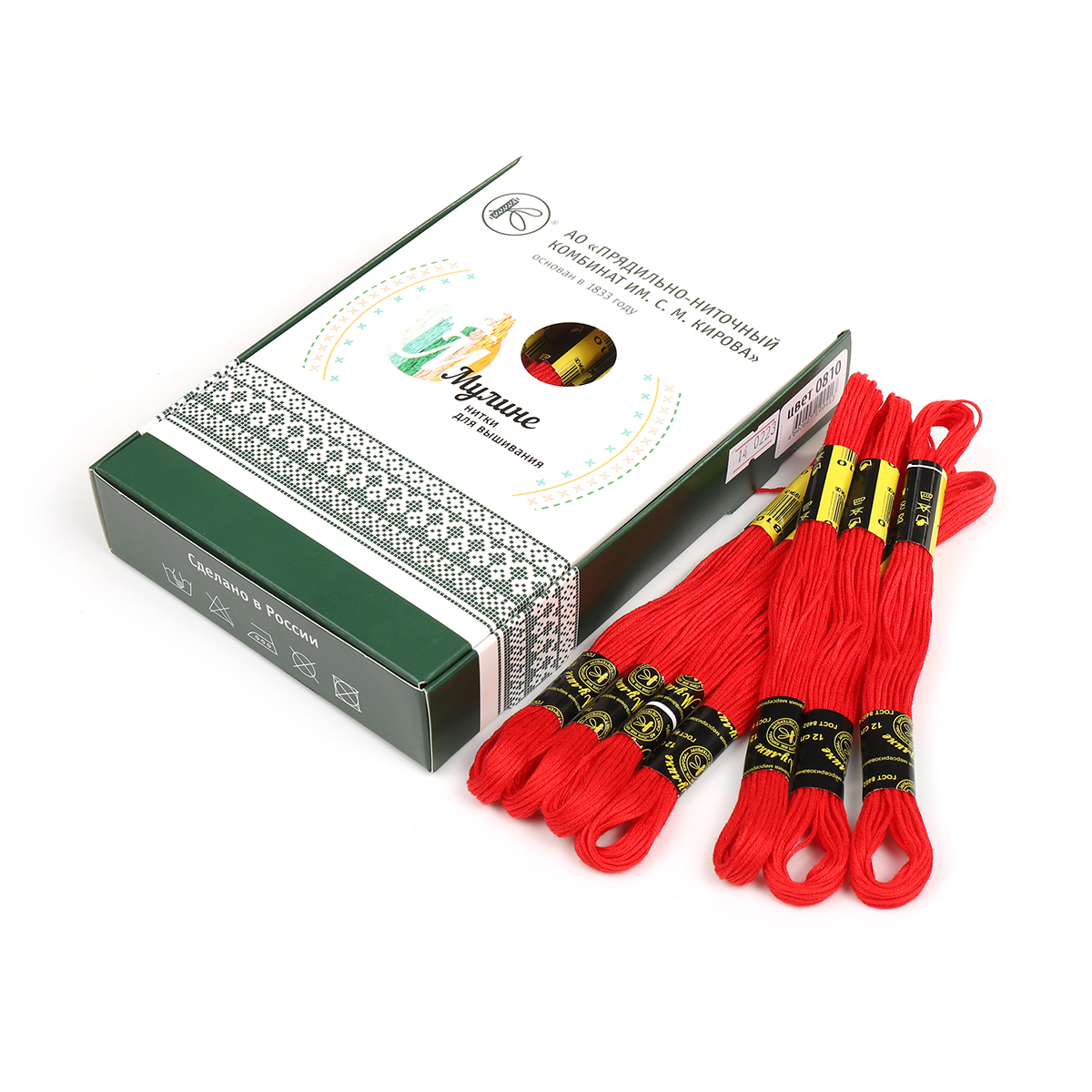 Нитки мулине С/Пб (24шт*8м) цв.0810 бл.красный