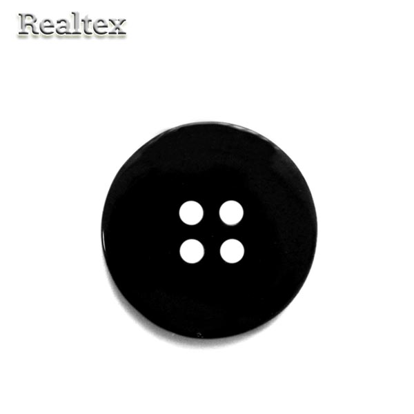 Пуговицы Realtex 4 прокола 21мм (100шт) цв.черный