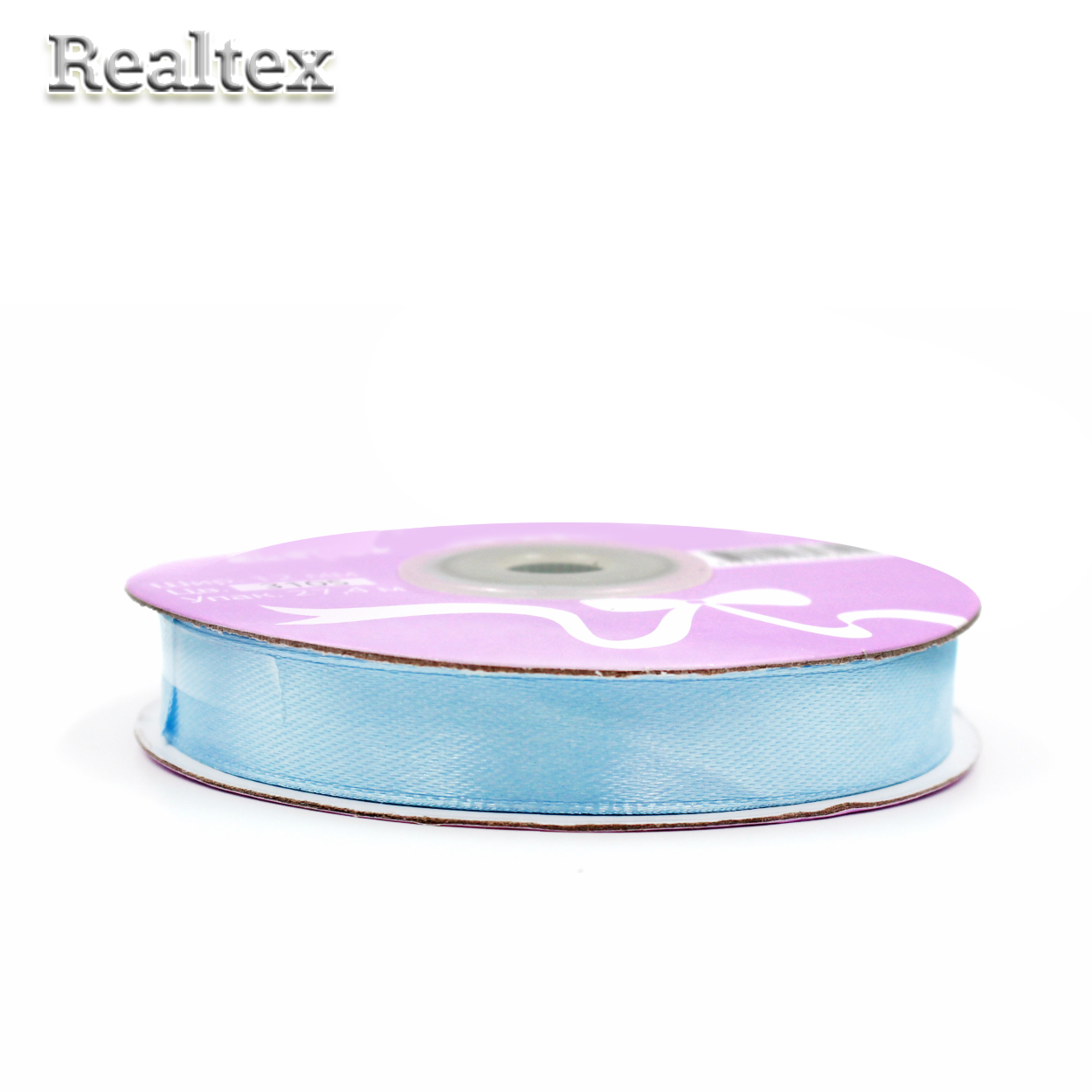 Лента атласная 12мм Realtex (27,4м) цв.3105 голубой 