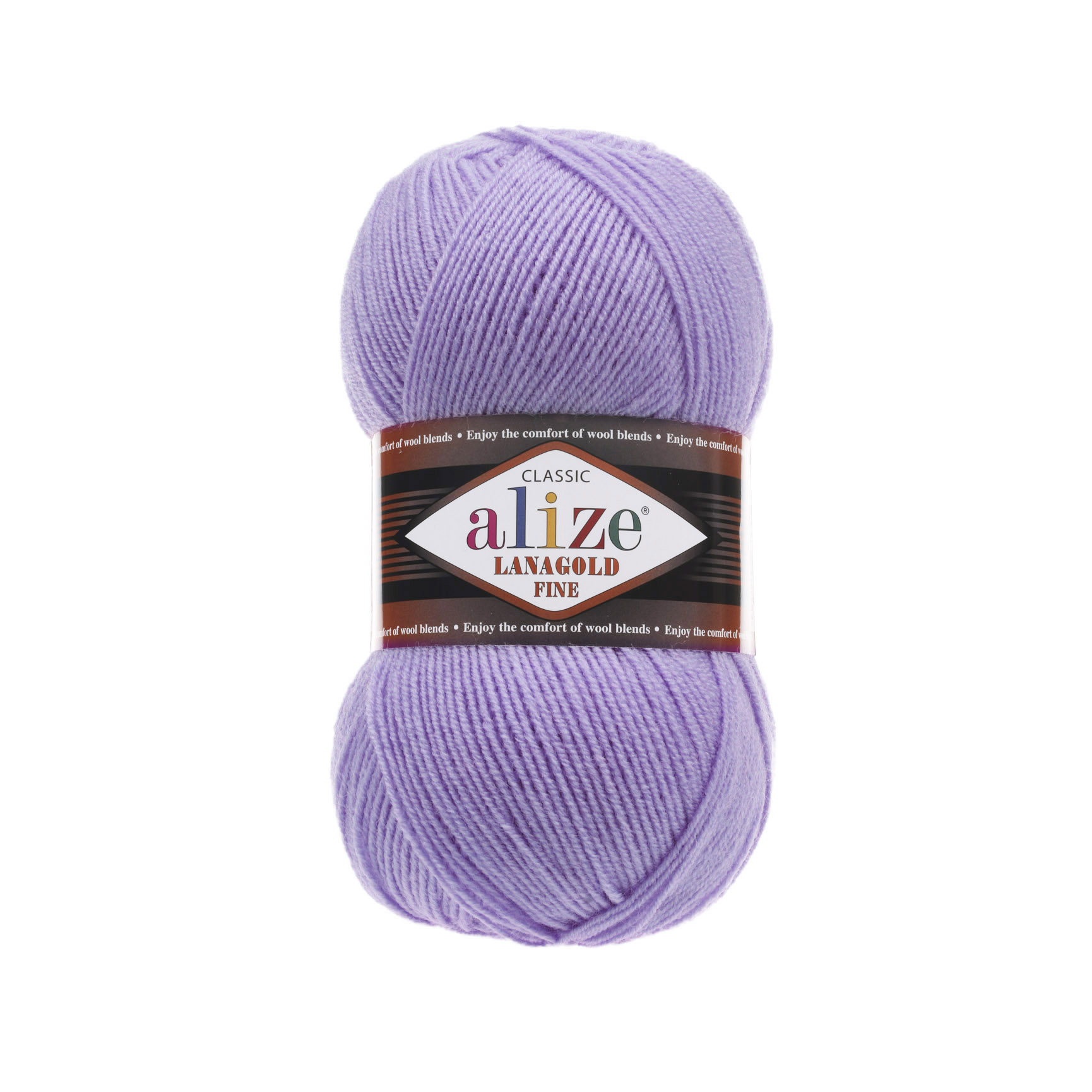 Пряжа Alize "Lana Gold Fine" (100гр) цв.166 лиловый