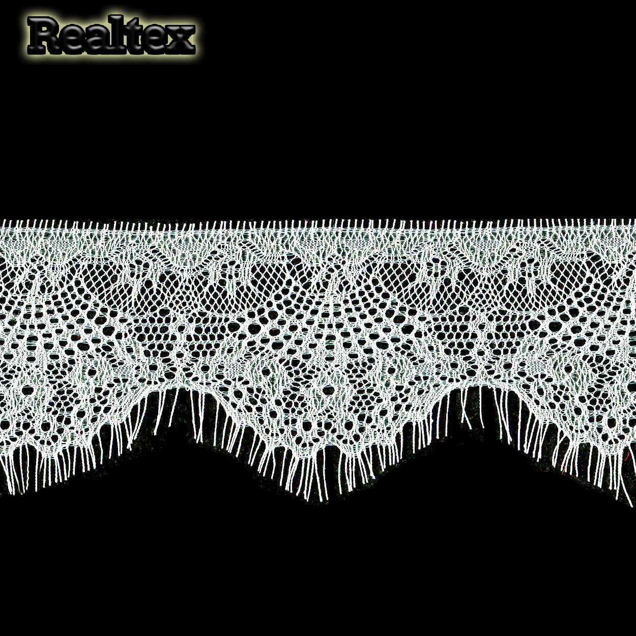 Кружево Realtex "реснички"  90мм 78188-1 (4шт*3м) цв.светло-молочный