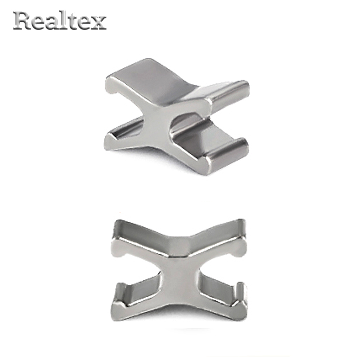 Ограничитель Realtex нижний для молний металл. Т.8 (100шт) цв.никель 