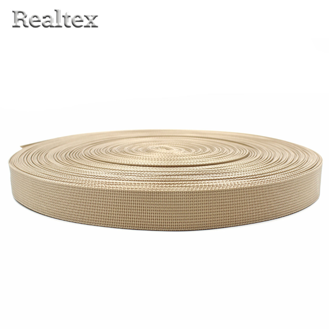  Лента ременная Realtex Premium 25мм (45,7м) цв.16 бежевый