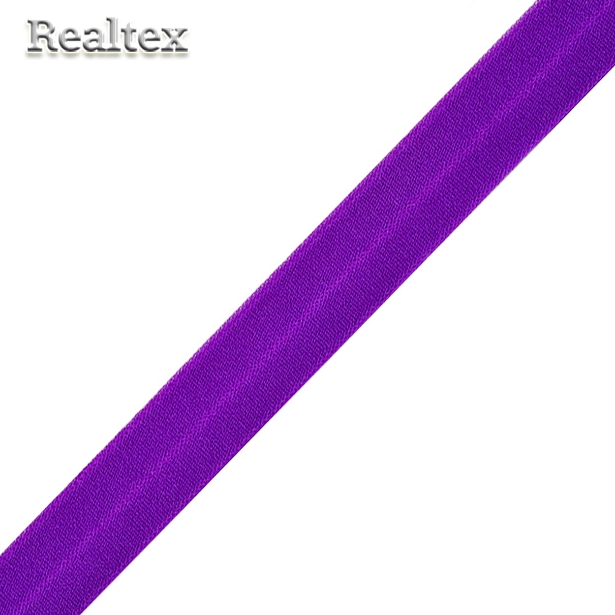 Косая бейка стрейч матовая 15мм (50м) цв.A0507 фиолетовый неон