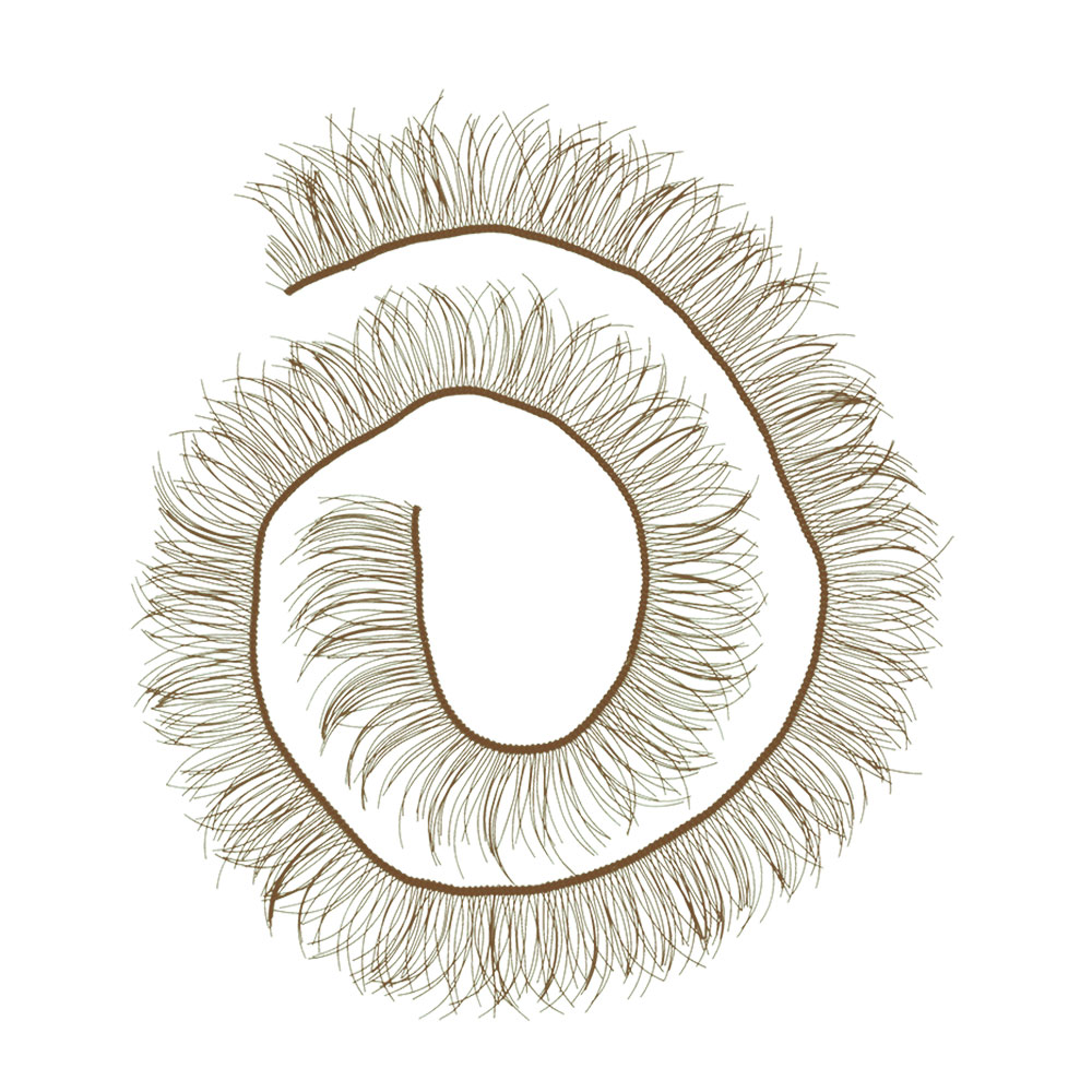 Ресницы для кукол 10мм EYL-3 (20шт) цв.светло-русый