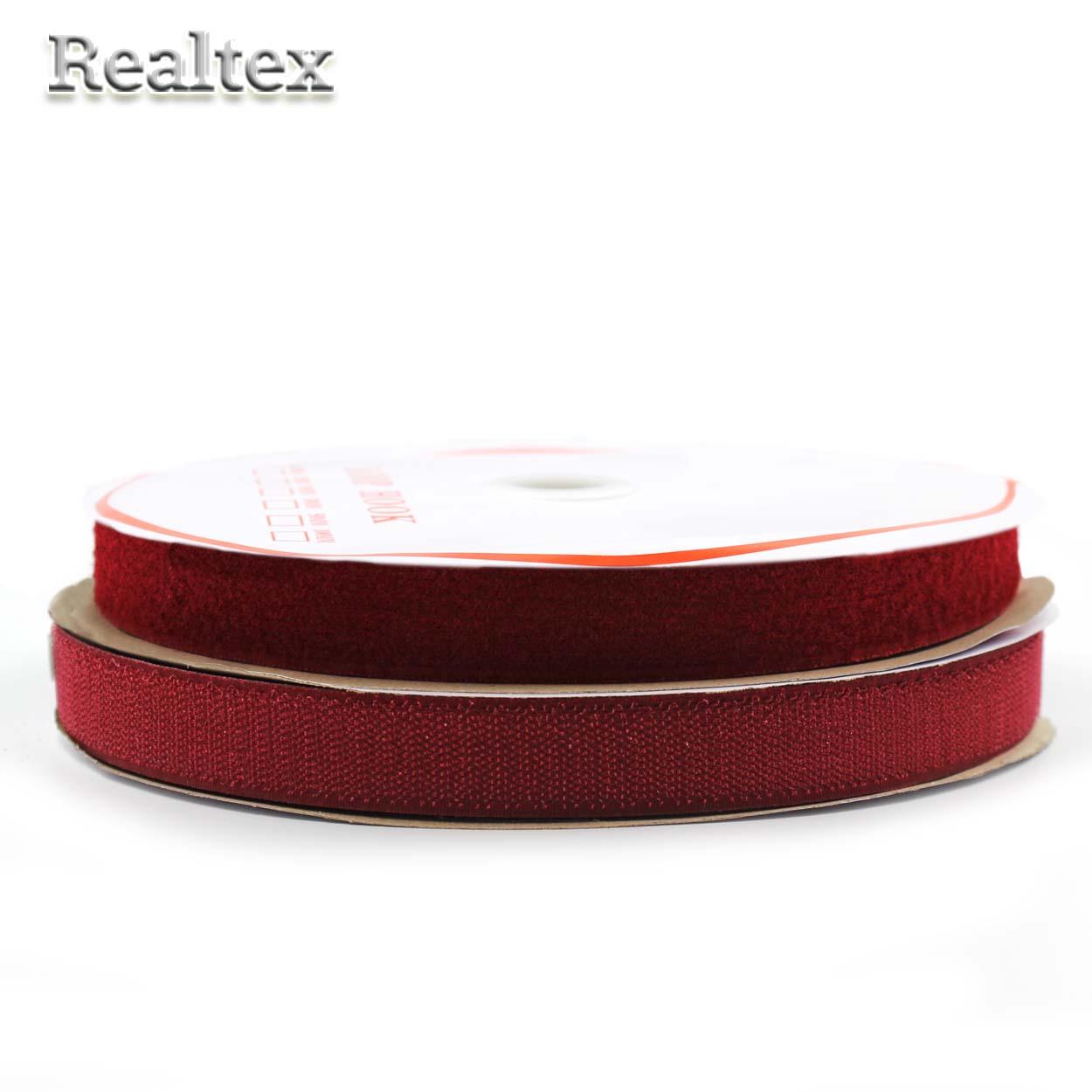 Липучка  Реалтекс 25мм цв.030 бордовый