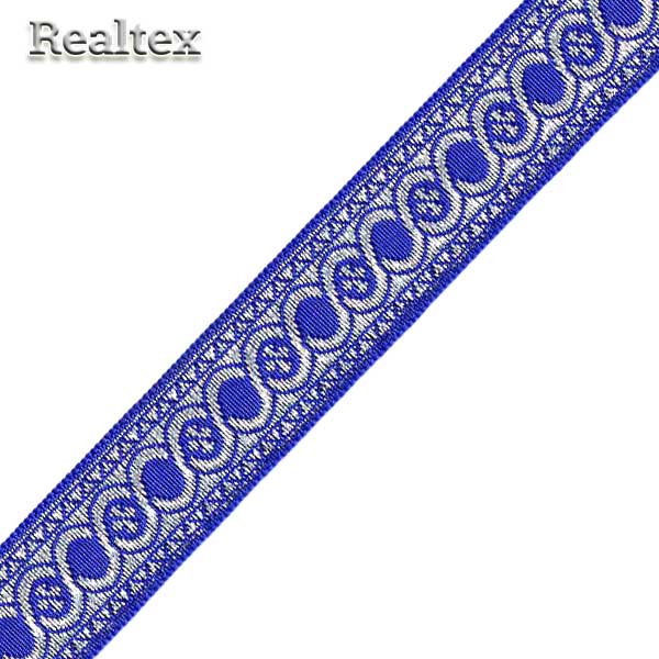 Галун православный 24мм с2848г17 "Горошина" рис.9002"в" (10м) цв.синий/серебро