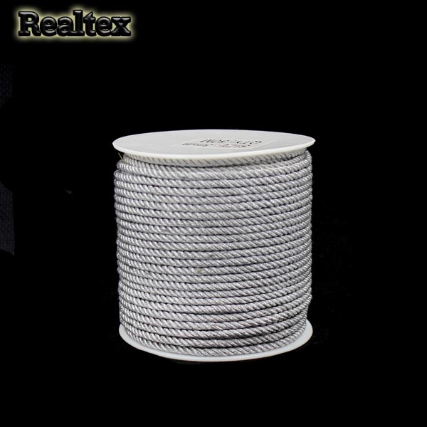 Шнур люрекс Realtex 3мм цв.серебро