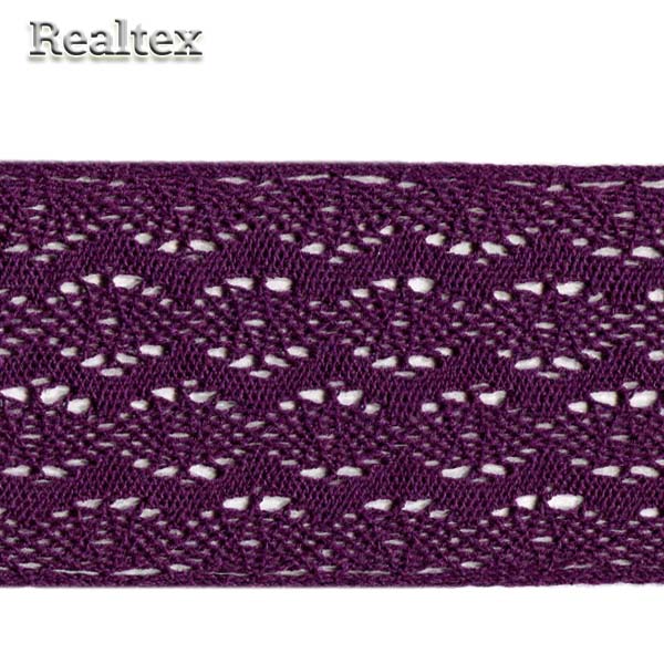 Кружево вязаное  85мм 85.01.132 (25м) цв.28 фиолетовый