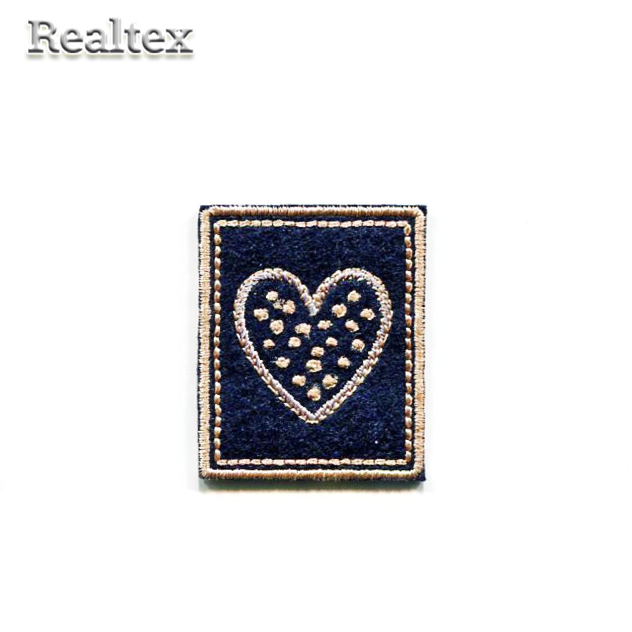 Термоаппликации детские Realtex RT-115 "Сердце"  цв. т.синий