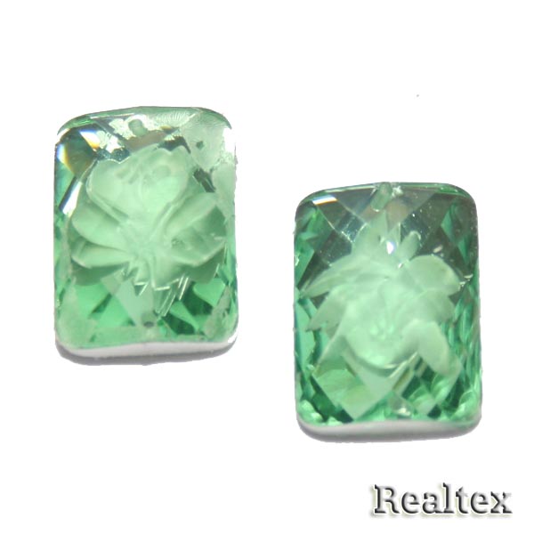 Стразы пластиковые пришивные AB-5 малые цв.салатовый 