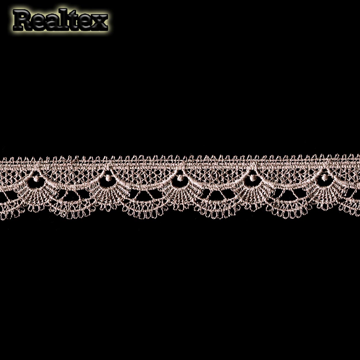 Кружево  гипюр  Realtex  25мм Z-3597 (13,7м) цв.539 бежевый  