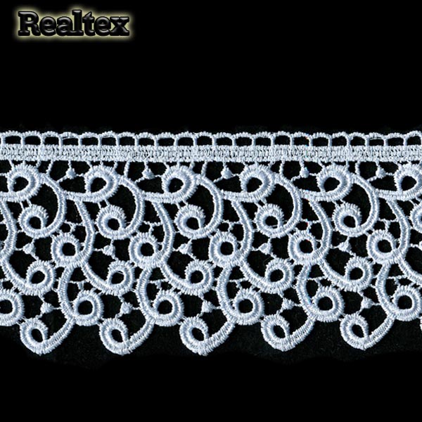 Кружево гипюр  80мм TR 8G8386 цв.10 голубой 