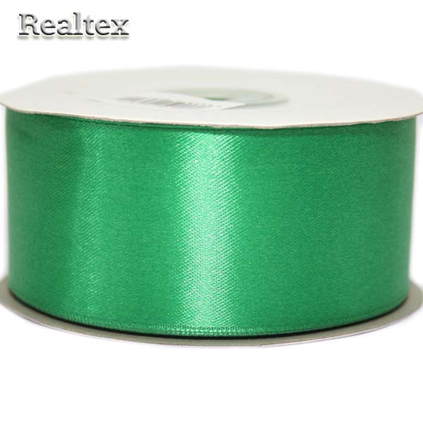 Лента атласная 38мм Realtex (32.9м) цв.019 яр.зеленый