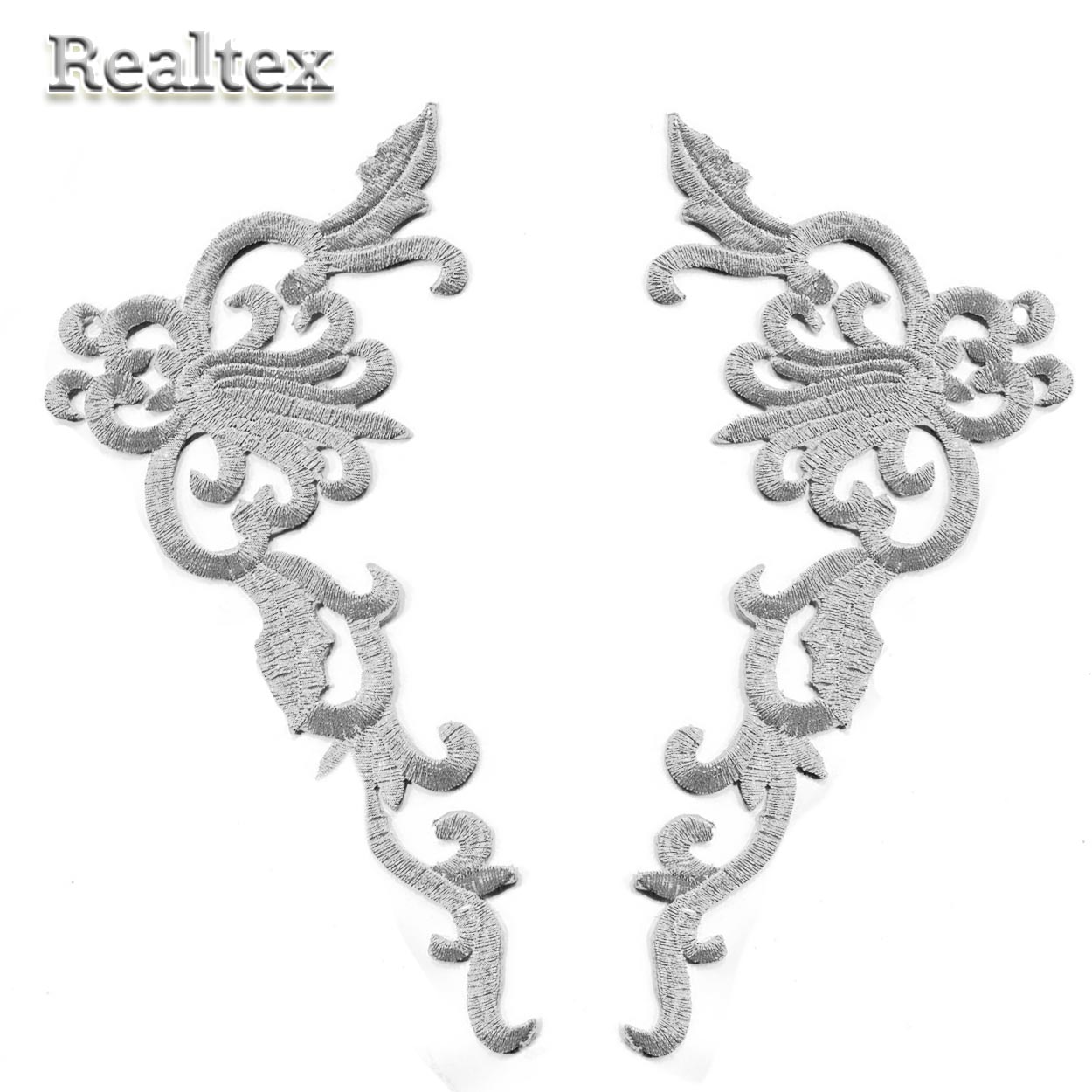 Термоаппликации орнамент Realtex R-4683 цв.серебро